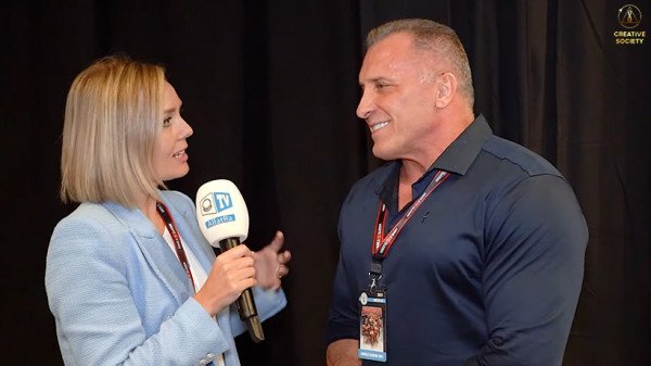Miloš Šarčev at the Arnold Sports Festival. Interview for the Creative Society project