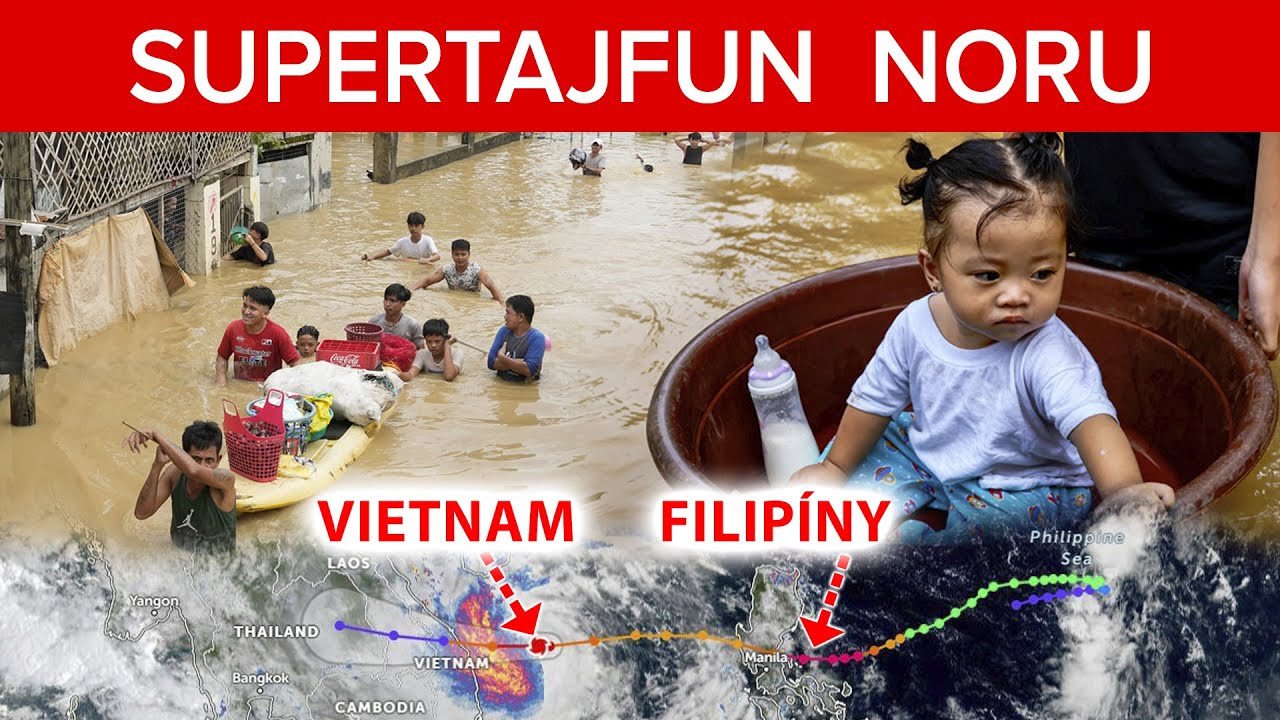 Filipíny v epicentre supertajfúnu Noru! Vietor → 240 km/h