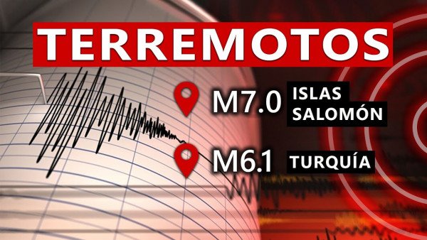 🔴 Terremotos de M7.0 y M6.1 | Islas Salomón y Turquía