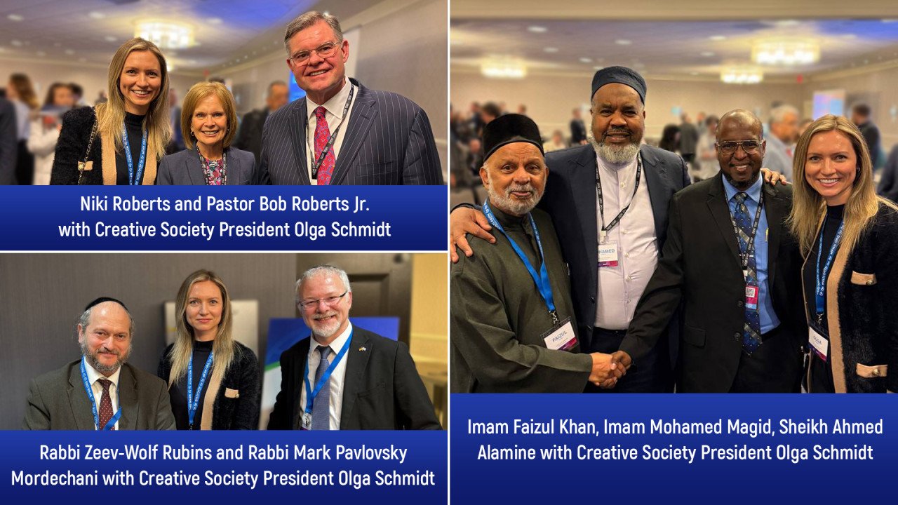 A presidente do projeto Sociedade Criativa no Fórum Mundial «Global Faith Forum», em Washington