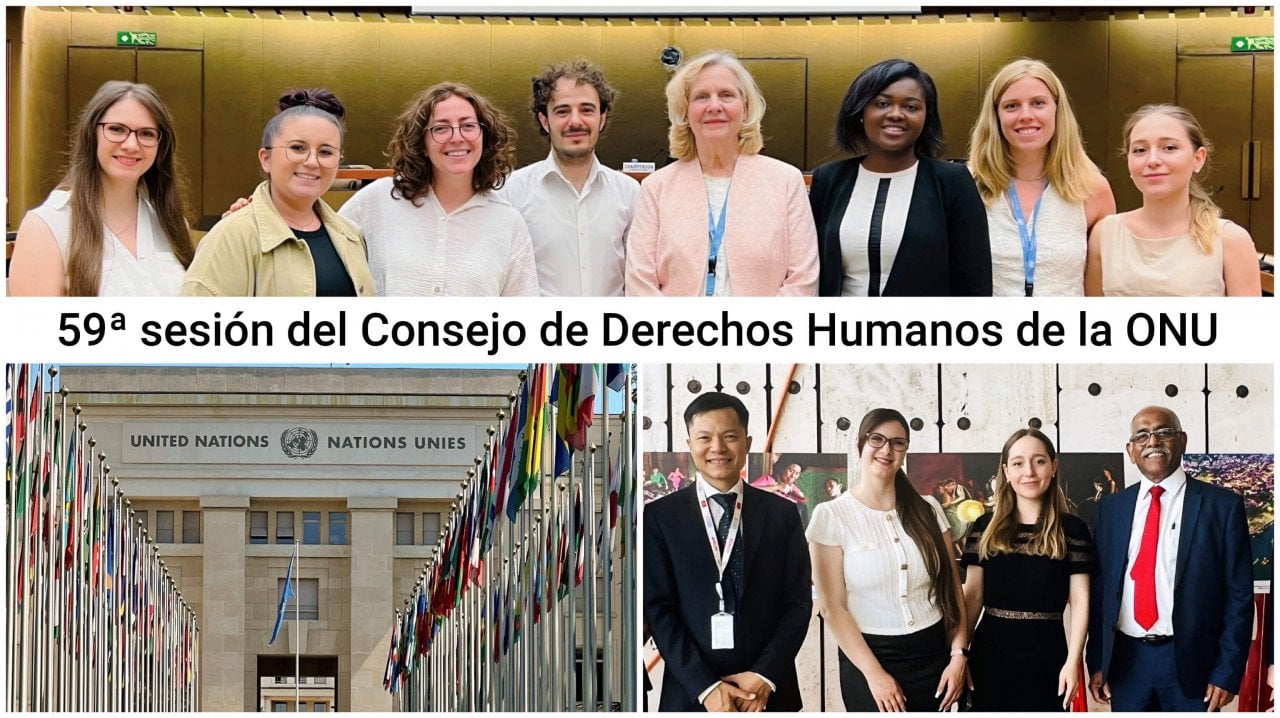 Participantes del proyecto Sociedad Creativa y del MIS ALLATRA en la 59.ª sesión del Consejo de Derechos Humanos de la ONU en Ginebra