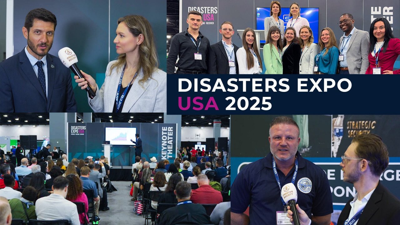 A equipa do projeto internacional Sociedade Criativa esteve presente na exposição Disaster Expo 2025, em Miami, na Flórida