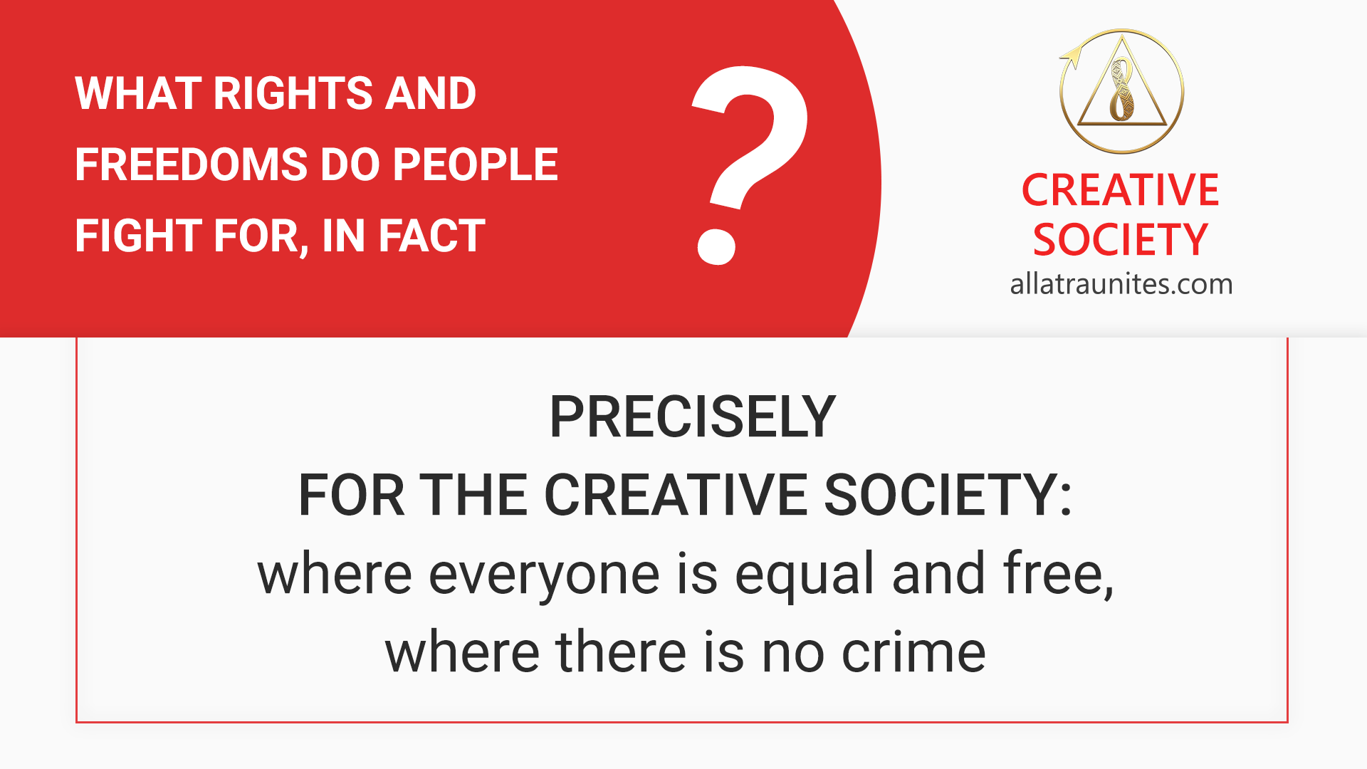 Rights and freedoms of people in the Creative Society