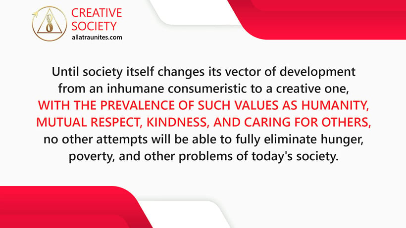 Society needs the change of vector of development