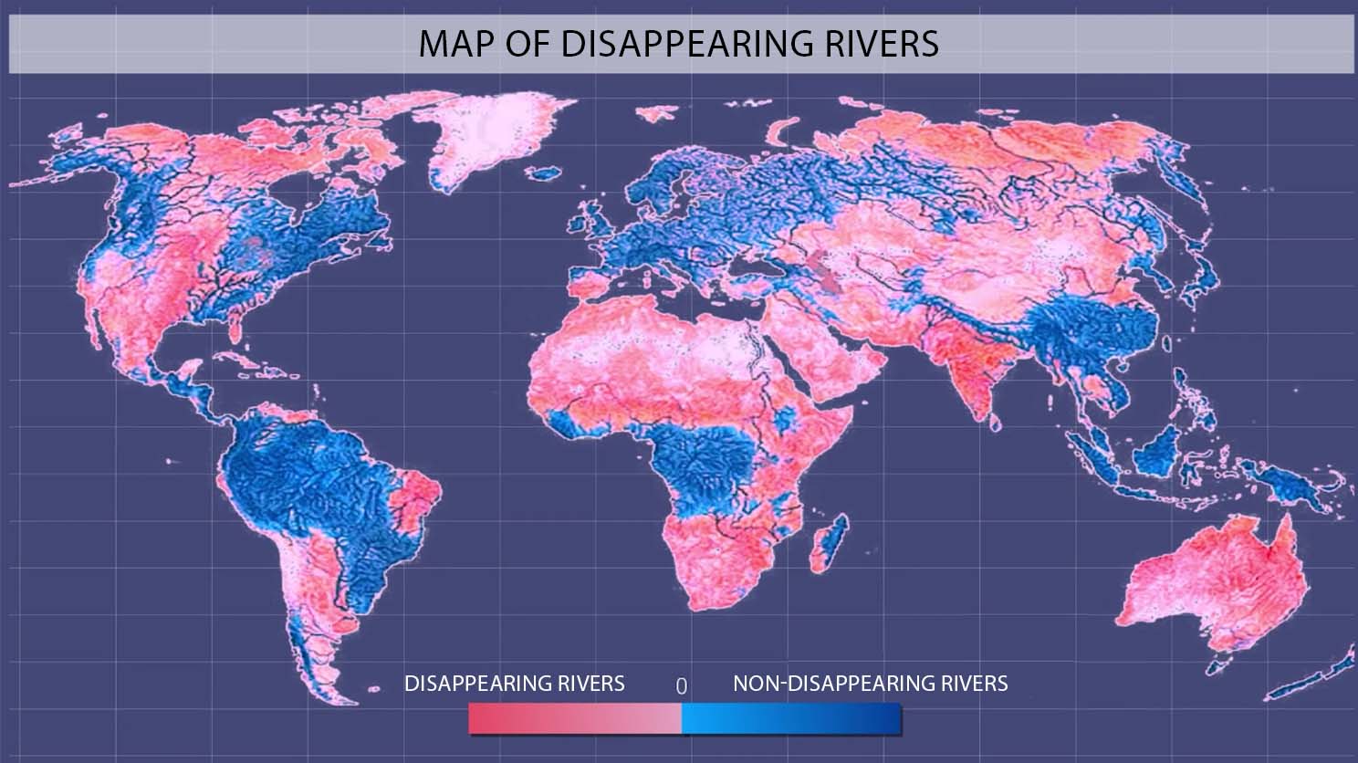 Map of disappearing rivers