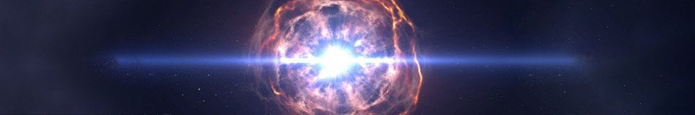 Supernova explosion, electromagnetic interaction, burst of radiation