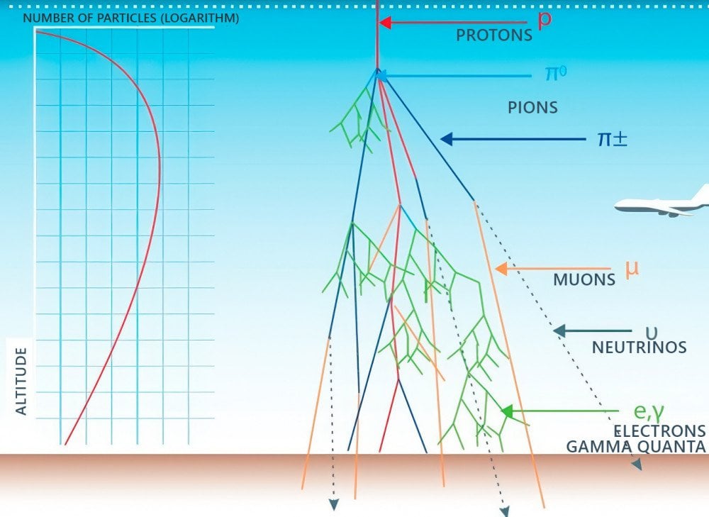Proton decay, daughter particles, pions, muons, neutrinos, electrons, gamma-rays