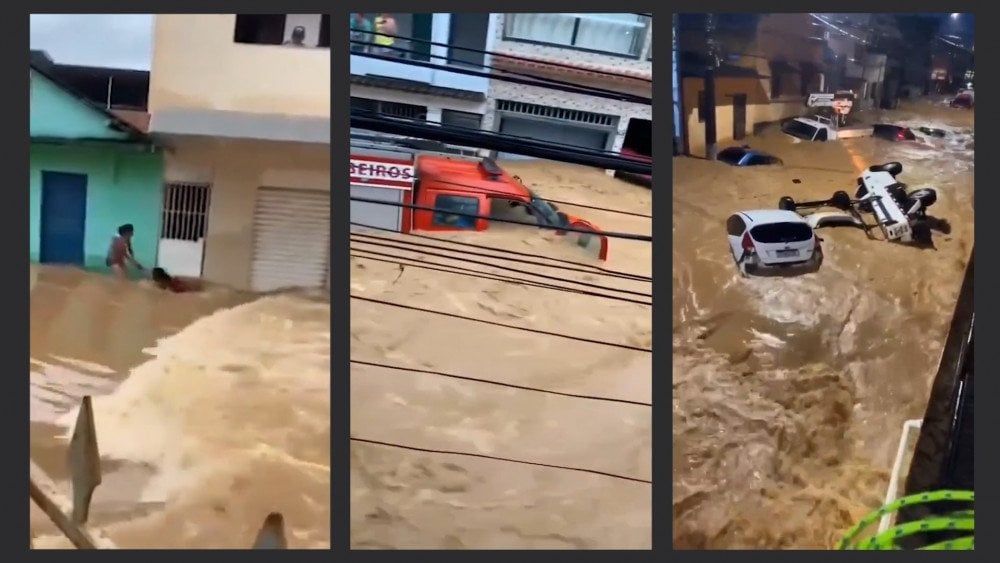 Plūdi Brazīlijā, zemes nogruvumi Brazīlijā, Petropole, plūdi Riodežaneiro