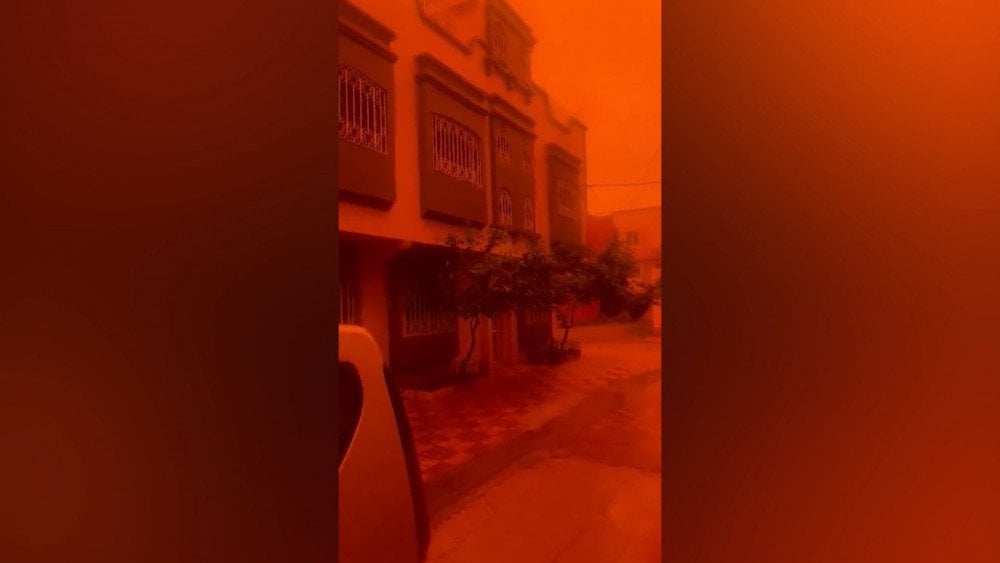Morocco sandstorm, sandstorm from the Sahara
