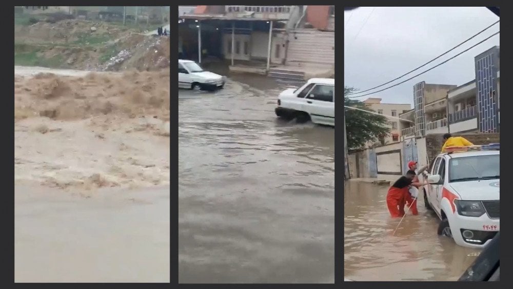 Rekordregn Iran, oversvømmelser Iran
