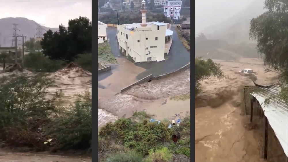 Översvämningar Saudiarabien, hagel i Saudiarabien, översvämningar i öknen