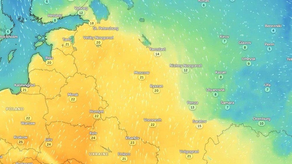 Records of temperatures in Russia, anomalous heat in Russia, the hottest day