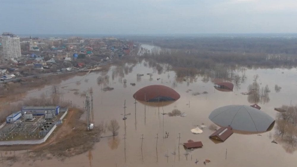 Potvynis Orenburge, potvyniai Rusijoje, potvyniai Orenburgo regione