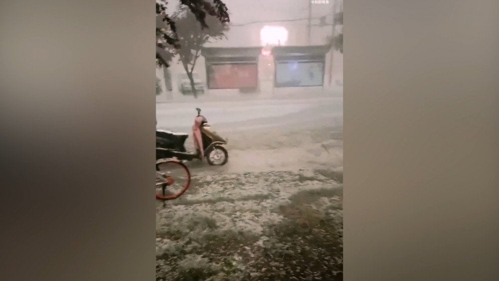 Nieve en abril China, nieve en Shaanxi, clima en China