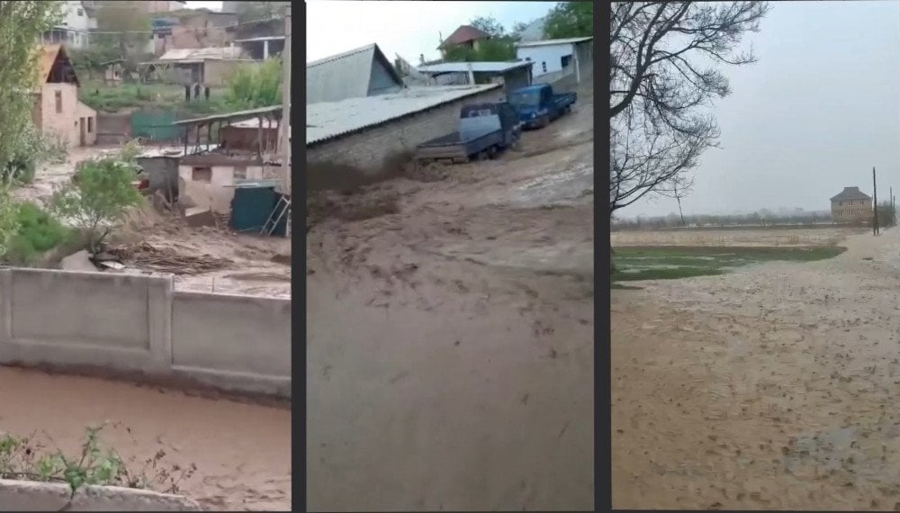 mudderskred Kirgisistan, mudderskred i Kirgisistan, voldsomme regnskyl i Kirgisistan