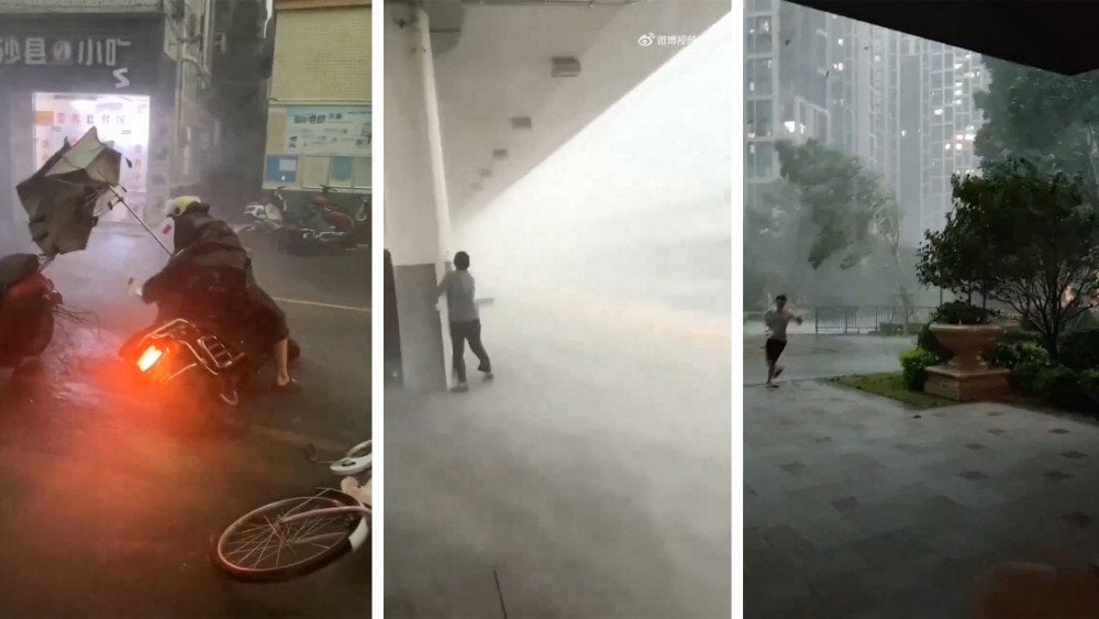 tormenta en China, tormenta en la provincia de Guangdong, tormenta en Guangzhou