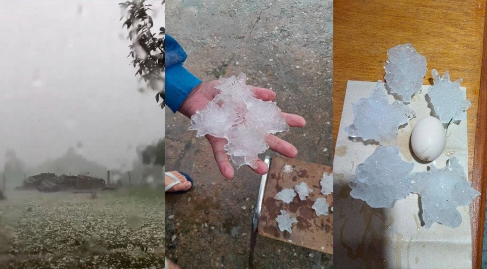 granizo en Uruguay, tormenta Uruguay