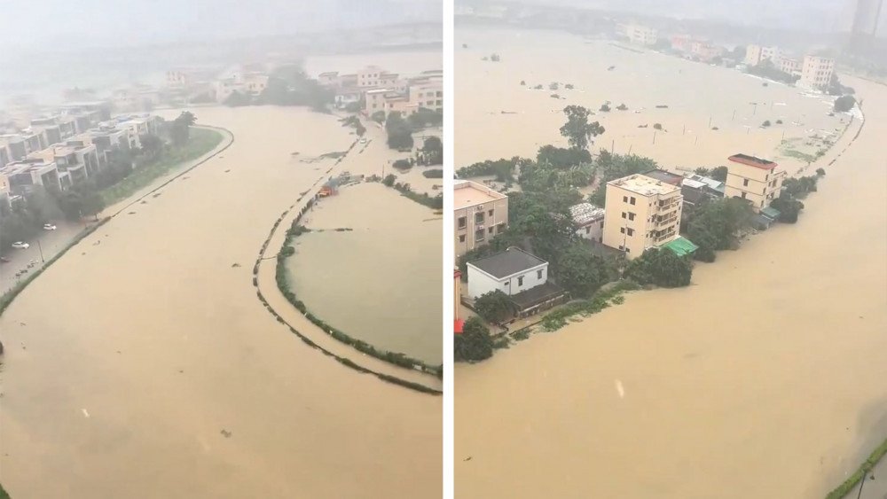 poplave Guangdong, poplave na Kitajskem, provinca Guangdong Kitajska, nenormalno deževje na Kitajskem