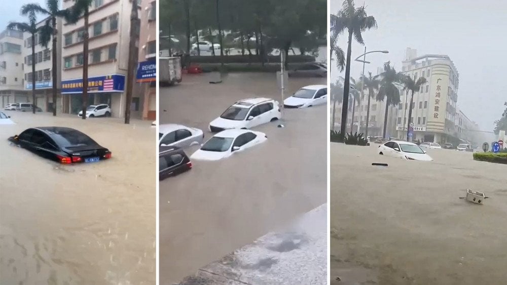 regn i Kina, regnperiod i Kina, översvämningar i Guangdong