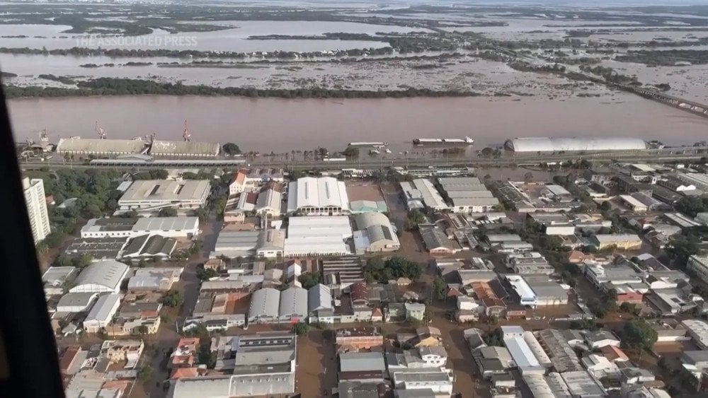 Flood in Brazil, Rio Grande do Sul underwater, abnormal rain, Brazil