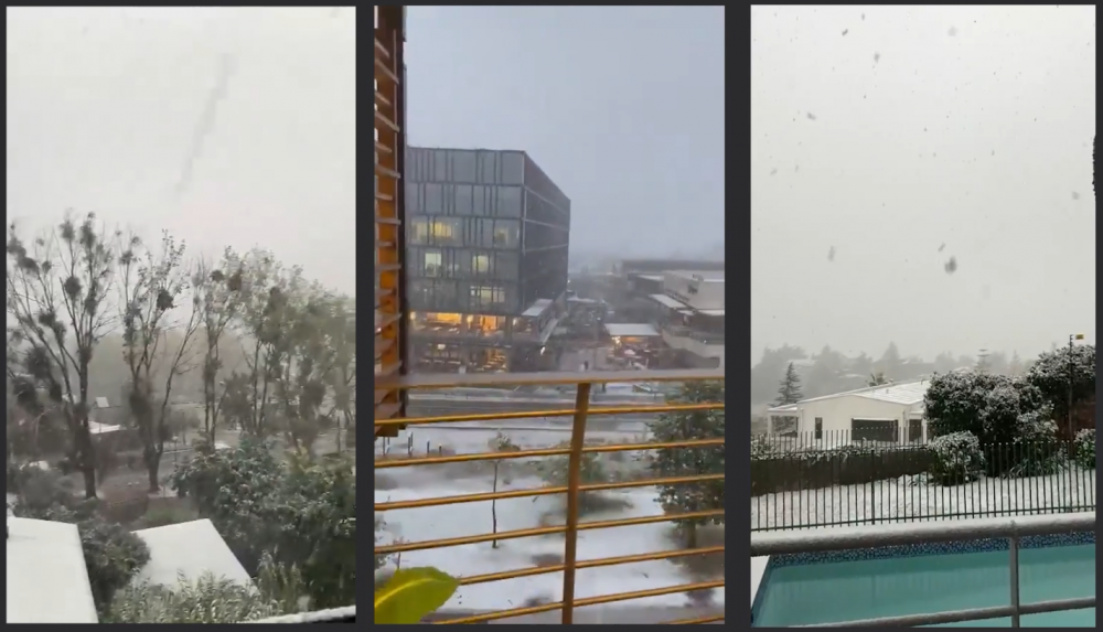 Frío anormal en Chile, Tormenta de nieve en Santiago, Heladas en Sudamérica