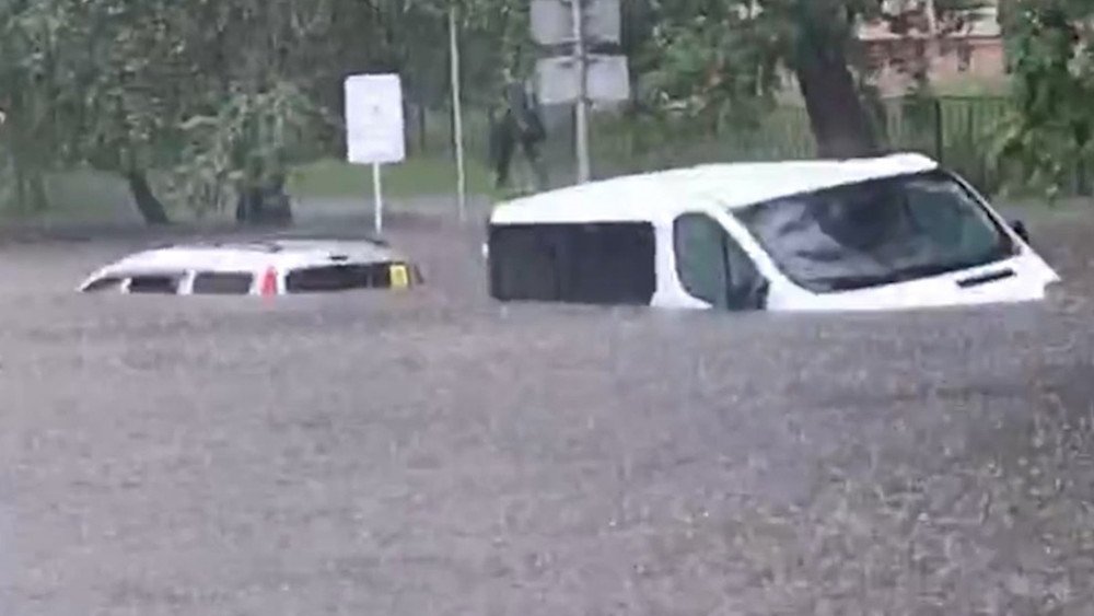 Flood in Kaliningrad, heavy rain in Kaliningrad