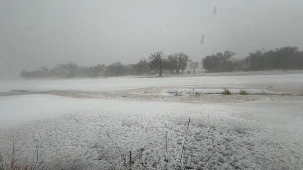 Hail in Marathon, Texas, hailstorm in Texas