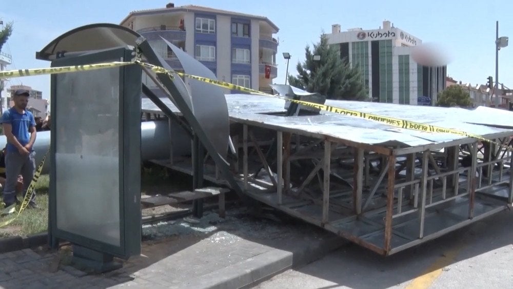 Storm in Ankara, hurricane in Ankara, destruction after storm in Türkiye