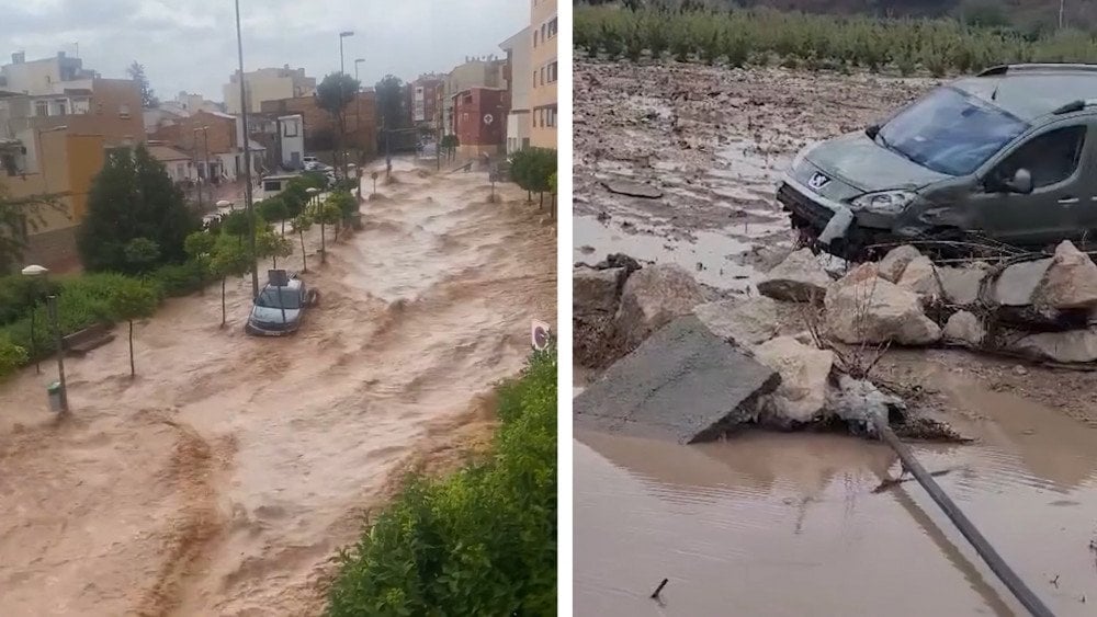 Inundación en España, granizo en Alicante, granizo en Valencia, inundación en Mallorca