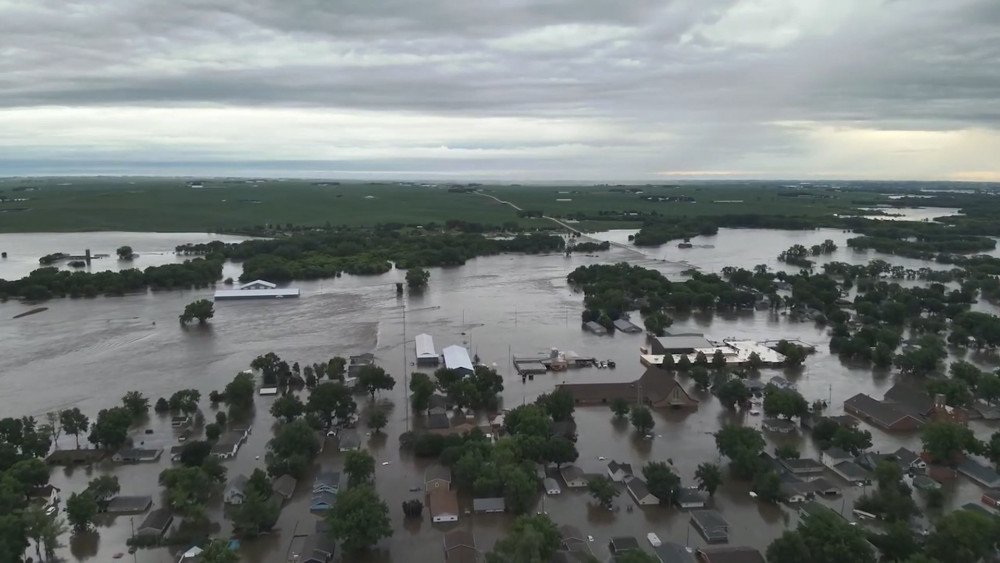 Flood in Iowa, Flood in the USA, Dam breach in Iowa