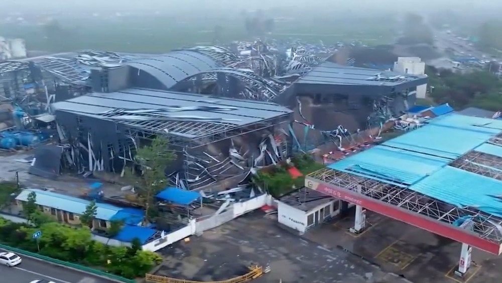 tornado i Kina, tornado i Shandong-provinsen, naturkatastrofer i Kina