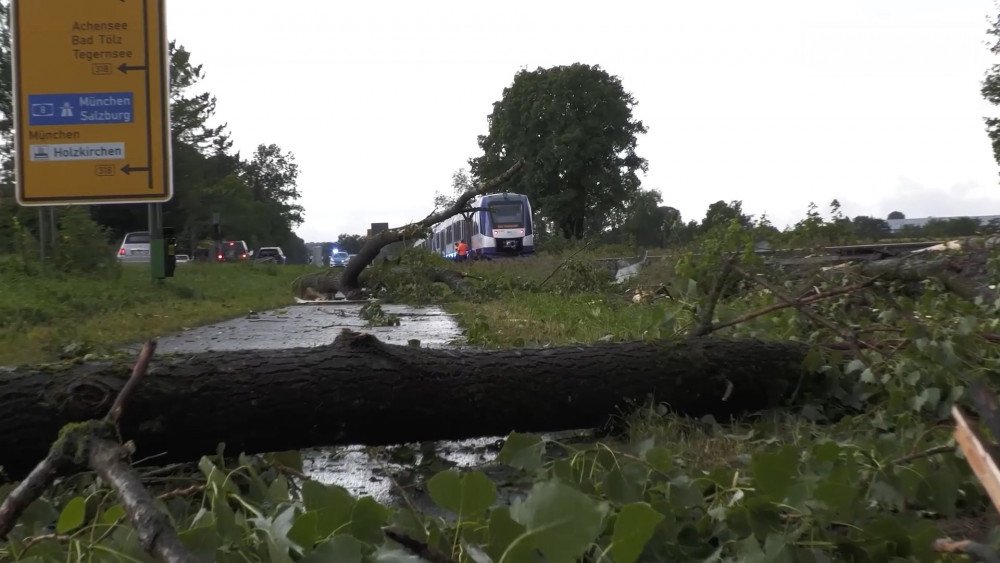 Storm in Bavaria, storm in Germany, trains halted due to storm in Bavaria, severe winds in Germany