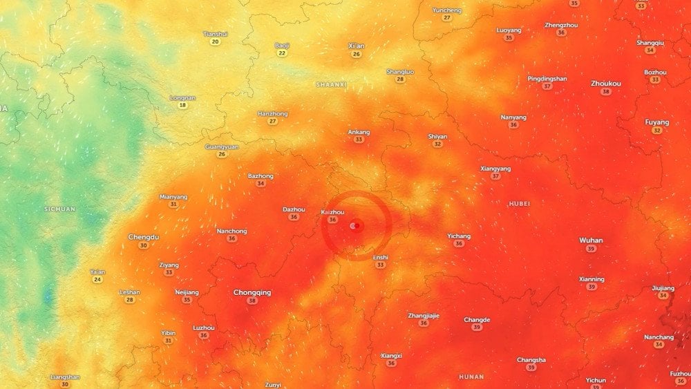 Chaleur en Chine, records de température en Chine, chaleur en Asie de l'Est.