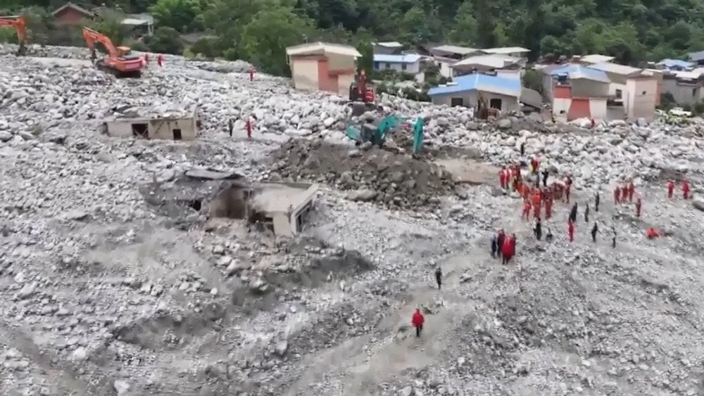 deslizamiento de tierra en China, inundaciones en China, lluvias torrenciales en China