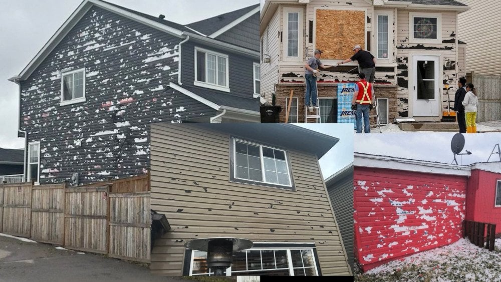 large hail in Canada, hailstorm in Calgary, Calgary airport, storm in Canada