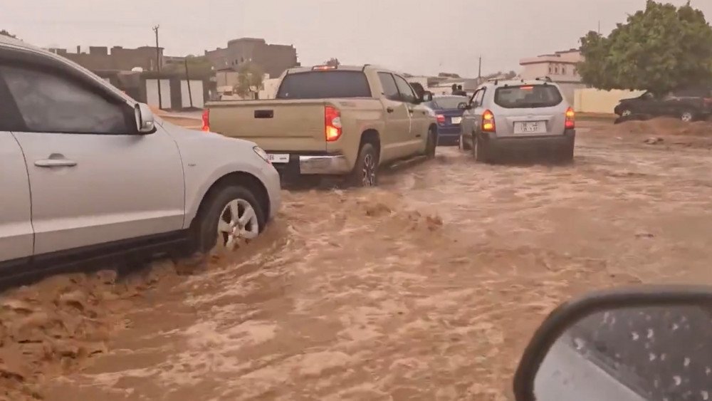 záplavy v Líbyi, záplavy v líbyjskej púšti, silné dažde v Líbyi, Arabské meteorologické centrum