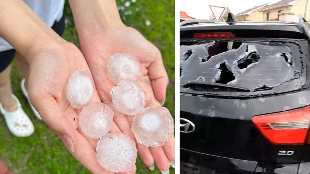 large hail in Kazakhstan, large hail in Astana, storm in Astana, storm in Kazakhstan