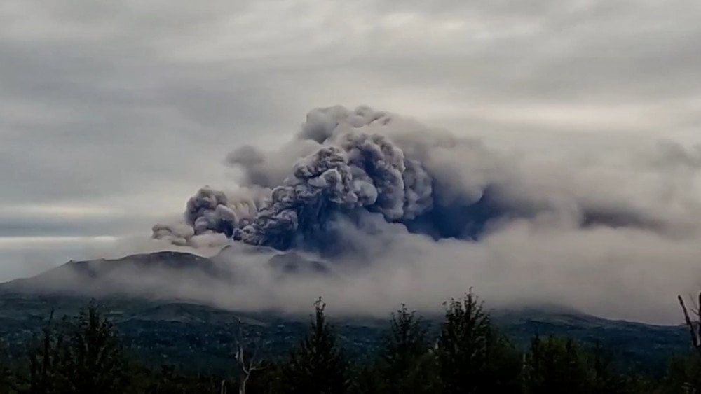 Sopka Šiveluč, erupce sopky v Rusku, erupce Šiveluč