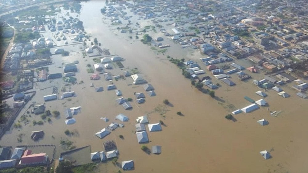 Záplavy v Nigérii, silné deště v Nigérii, záplavy v poušti