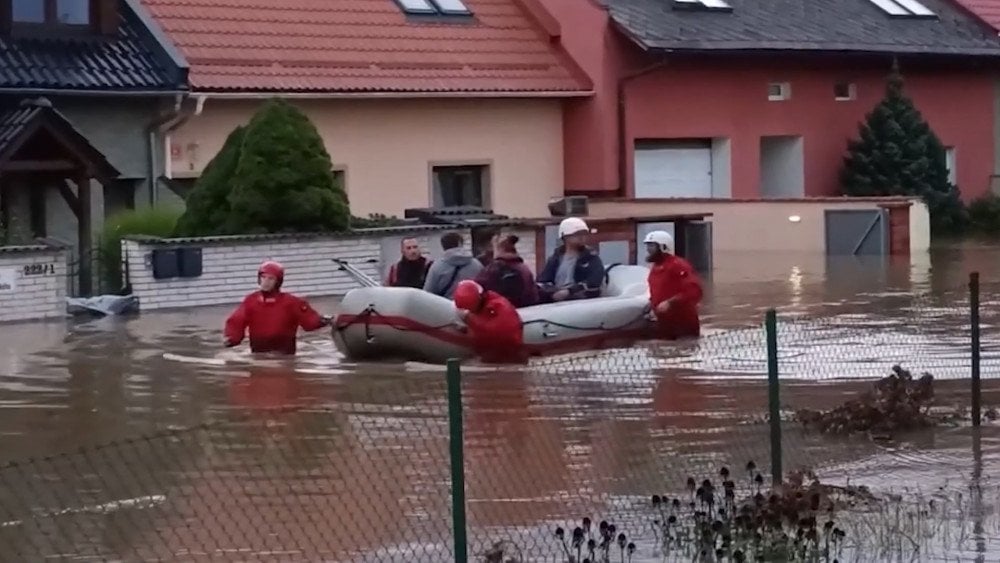 Čekijos potvyniai, audra Borisas Čekijoje, potvyniai Moravijoje, evakuacija Čekijoje