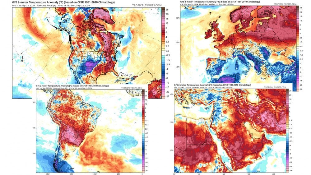 nenormalne temperature, vrućina u Iranu, vrućina u Južnoj Americi, vrućina u Europi, vrućina u Europi, hladnoća u Italiji, vrućina u Kanadi, vrućina na Bliskom istoku