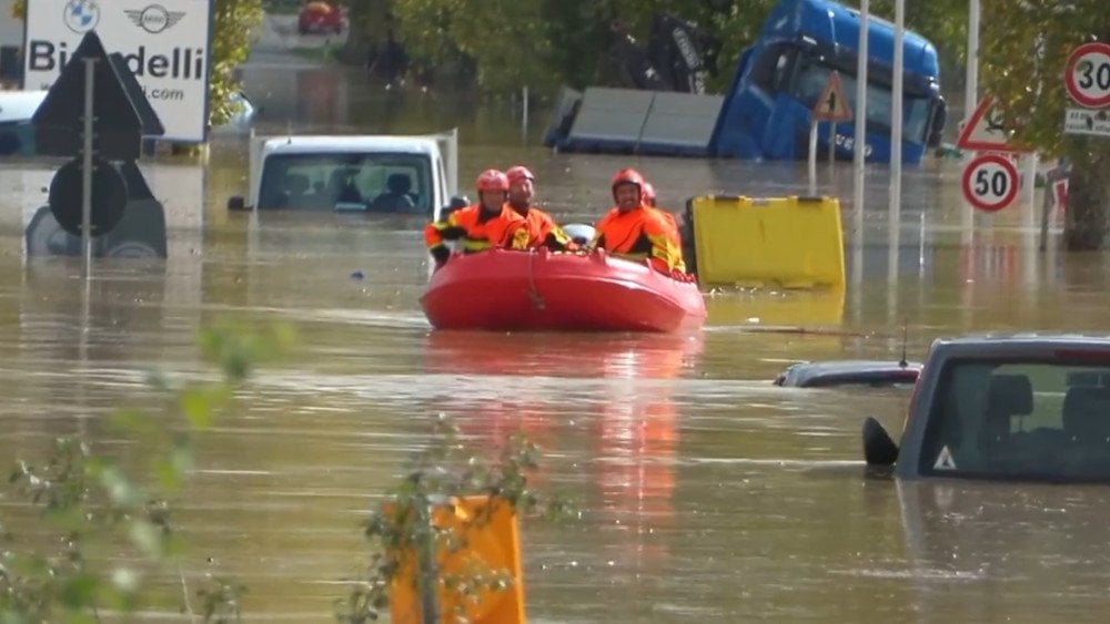 Inundações em Itália, a cidade de Siena inundada, chuvas torrenciais Itália