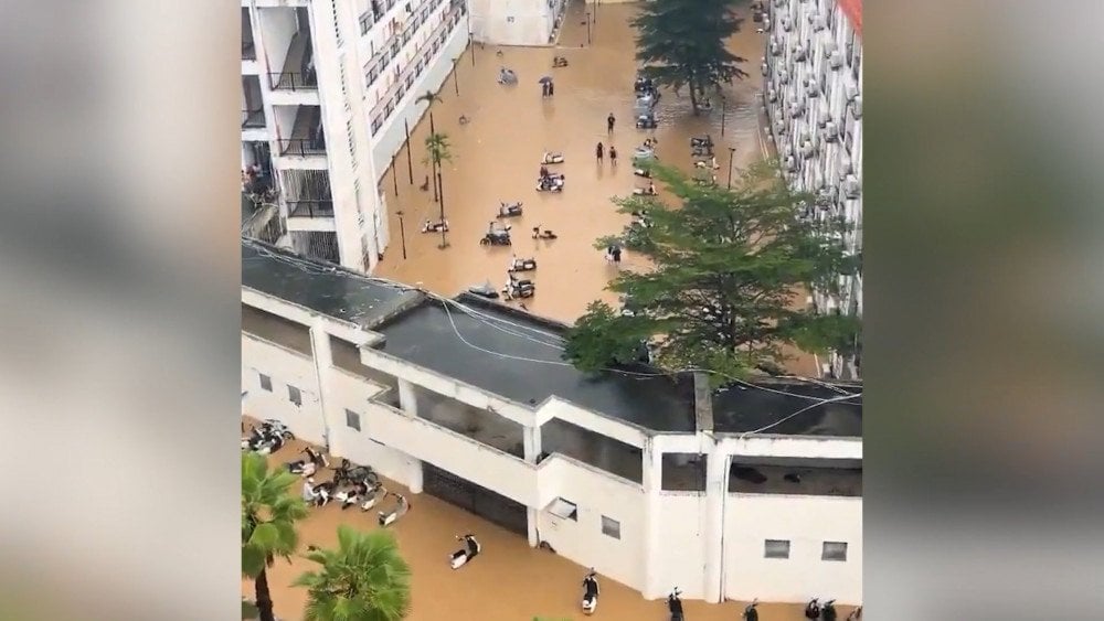 typhoon Trami in China, flood China