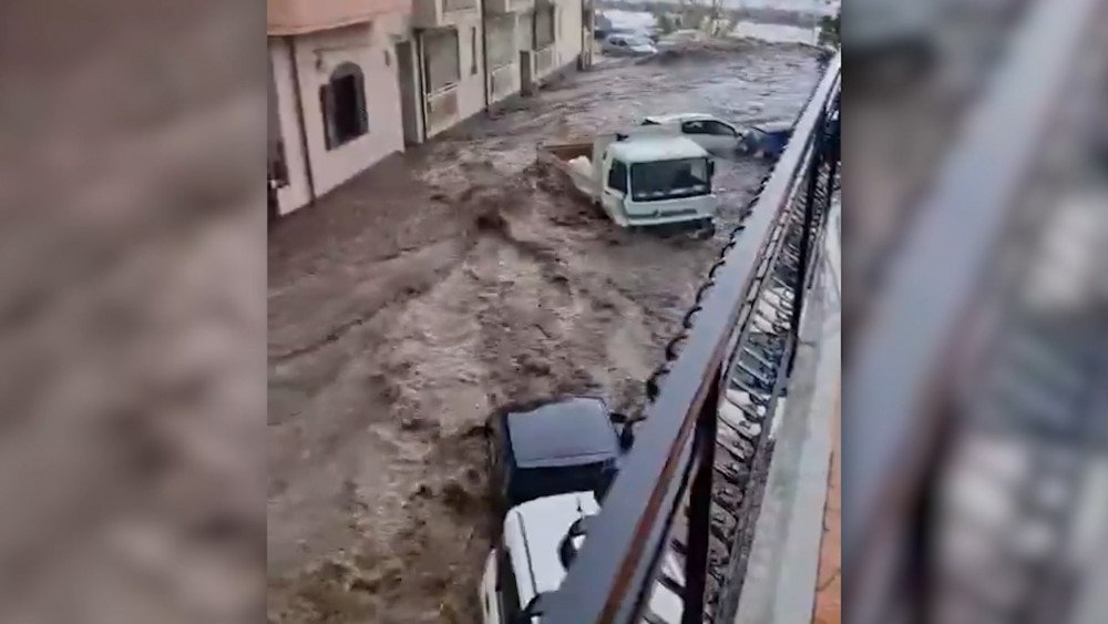 Chuvas torrenciais em Itália, inundações em Itália, chuvas torrenciais na Sicília