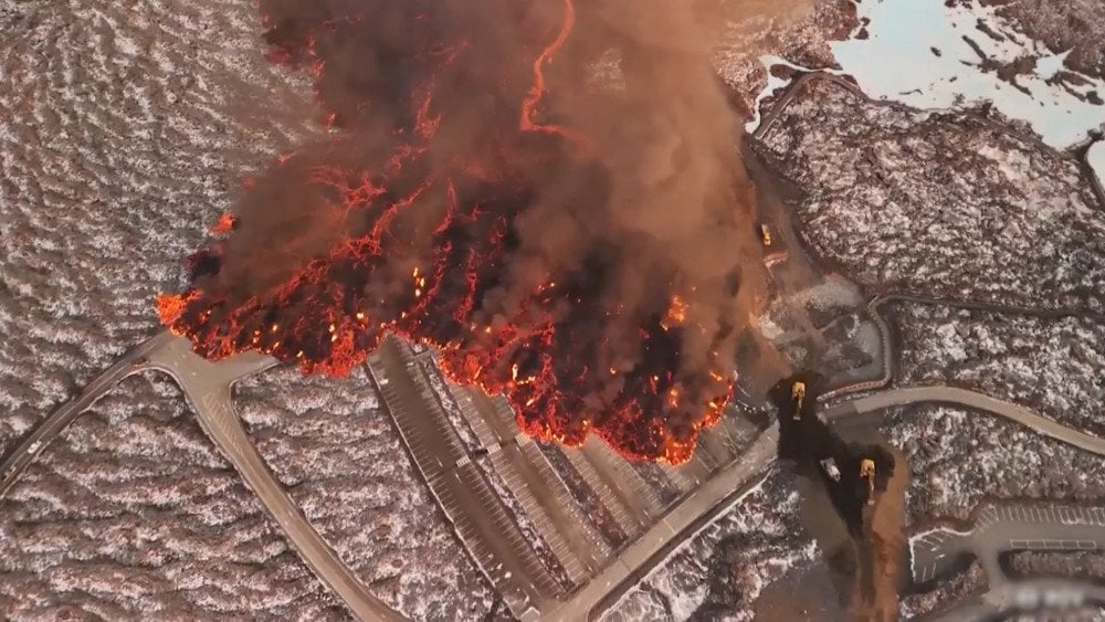 erupcija vulkana Reykjanes, erupcija vulkana Island