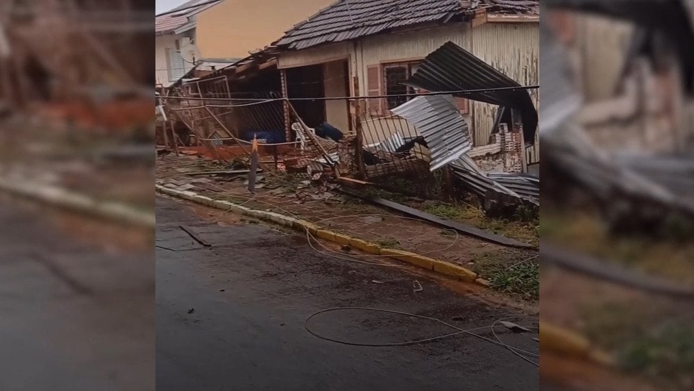 Fuerte tormenta en Brasil, fuertes vientos en Brasil