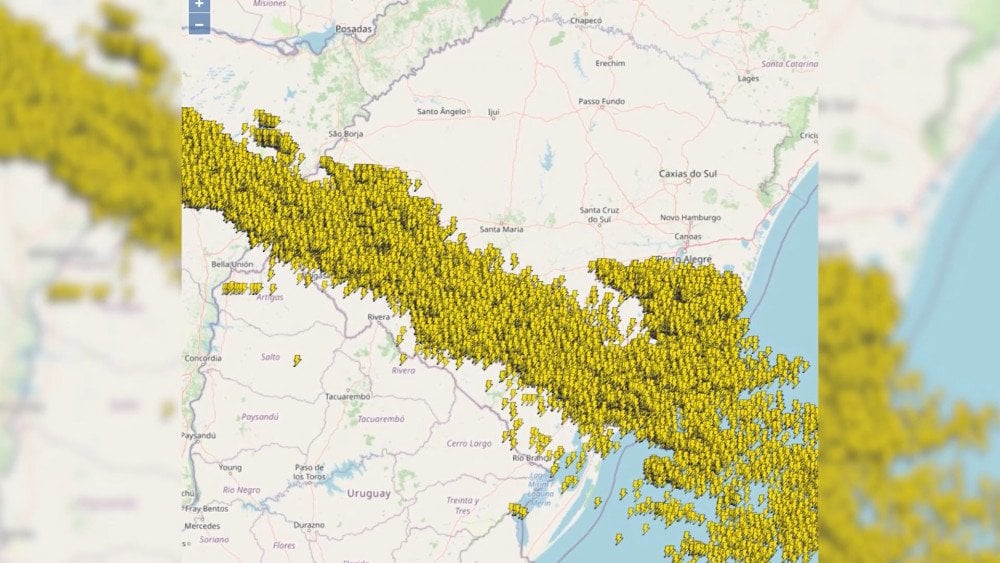 Tormenta en Brasil, rayos en Brasil