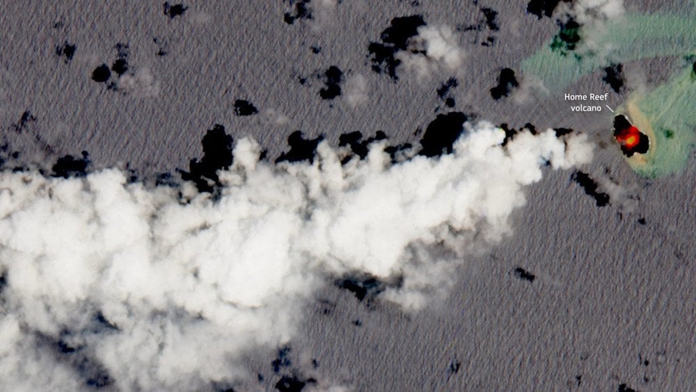 Home Reef Submarine Volcano, Home Reef eruption, submarine volcano in Tonga