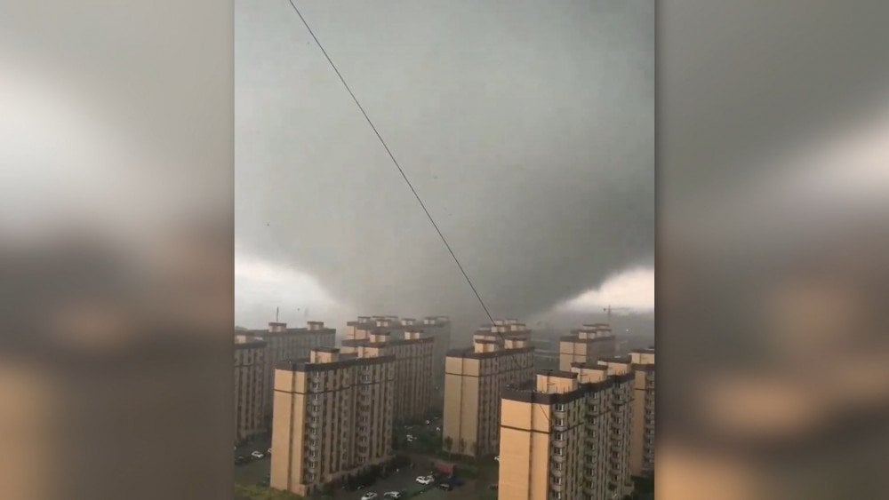 Tornado devastador na China, tornado na China.