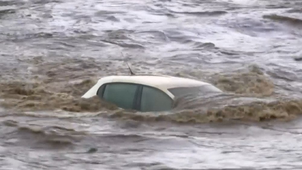 Chuva forte em França, inundações em França, chuva em França.